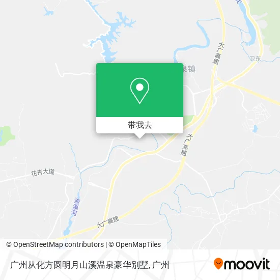 广州从化方圆明月山溪温泉豪华别墅地图