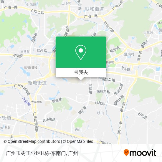 广州玉树工业区H栋-东南门地图