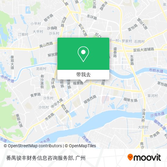 番禺骏丰财务信息咨询服务部地图
