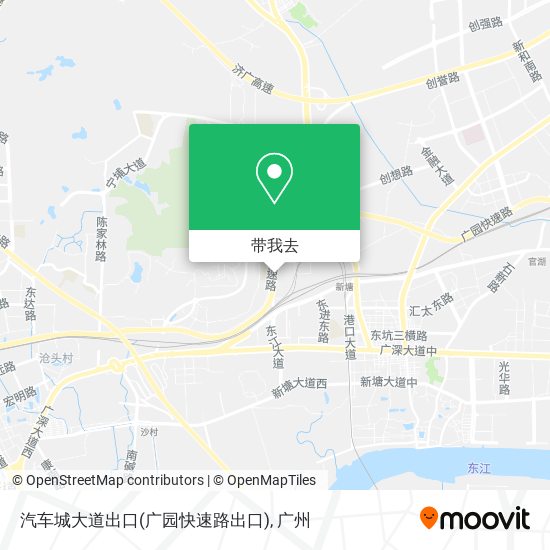 汽车城大道出口(广园快速路出口)地图