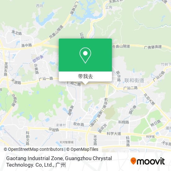 Gaotang Industrial Zone, Guangzhou Chrystal Technology. Co, Ltd.地图