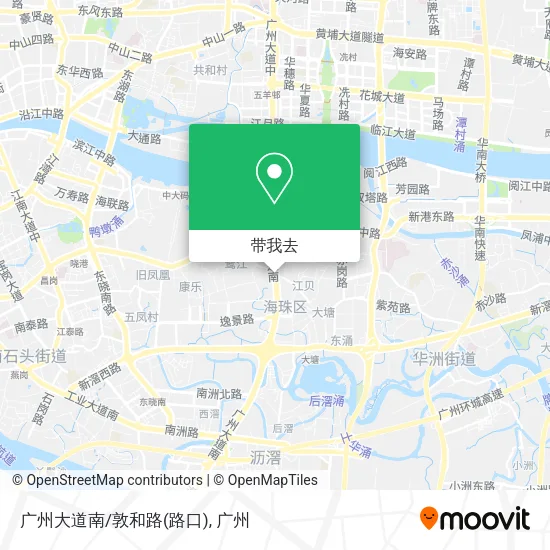 广州大道南/敦和路(路口)地图