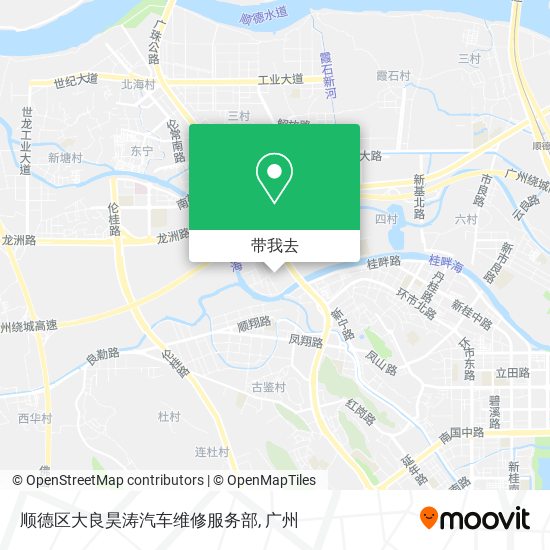顺德区大良昊涛汽车维修服务部地图