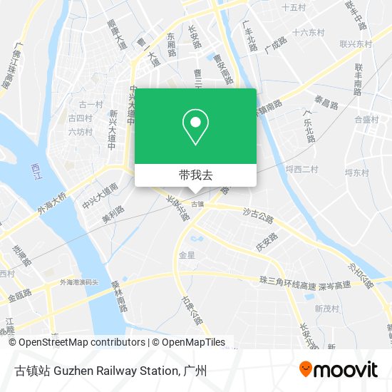 古镇站 Guzhen Railway Station地图