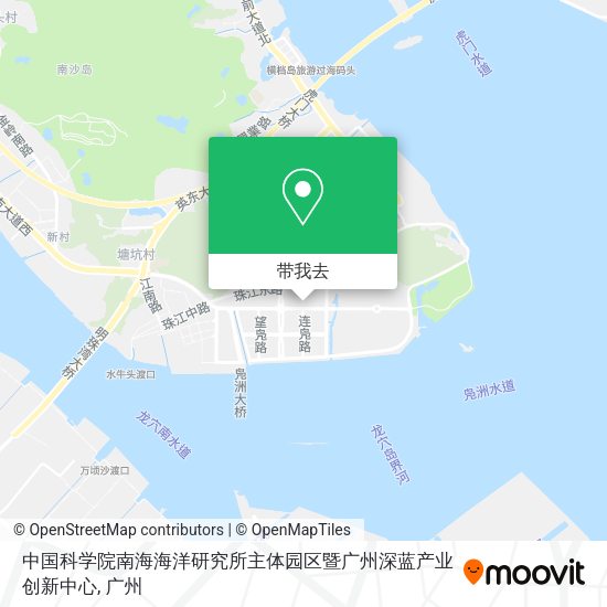 中国科学院南海海洋研究所主体园区暨广州深蓝产业创新中心地图