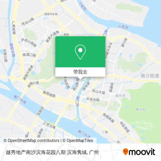 越秀地产南沙滨海花园八期 滨海隽城地图
