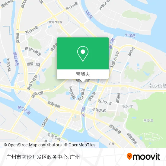广州市南沙开发区政务中心地图