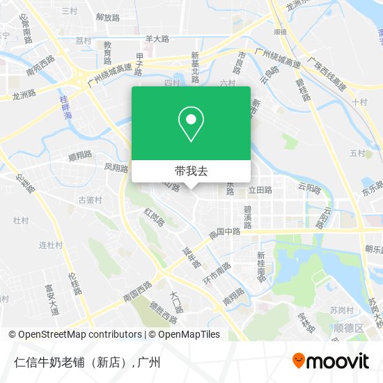 仁信牛奶老铺（新店）地图