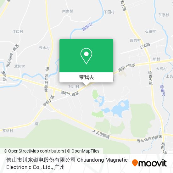 佛山市川东磁电股份有限公司 Chuandong Magnetic Electrionic Co., Ltd.地图