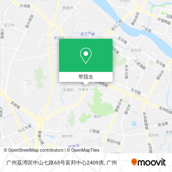 广州荔湾区中山七路65号富邦中心2409房地图