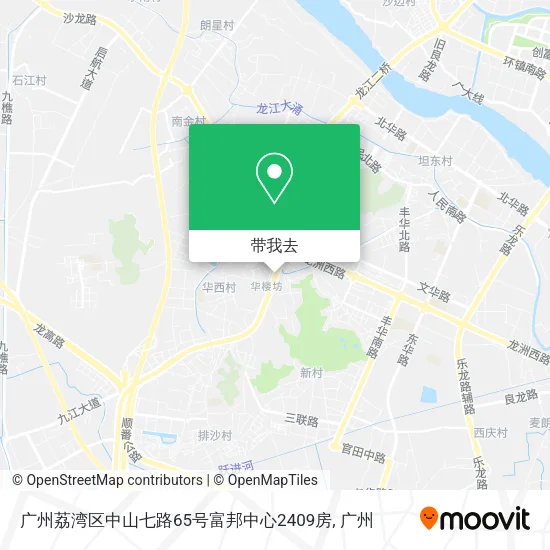 广州荔湾区中山七路65号富邦中心2409房地图