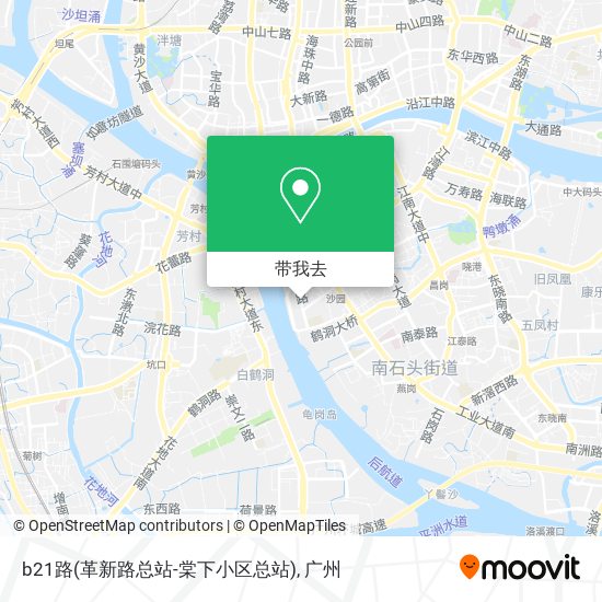 b21路(革新路总站-棠下小区总站)地图