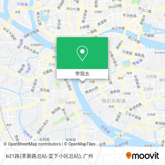 b21路(革新路总站-棠下小区总站)地图
