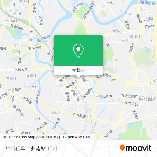 神州租车 广州南站地图