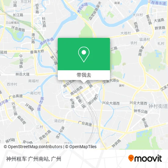 神州租车 广州南站地图