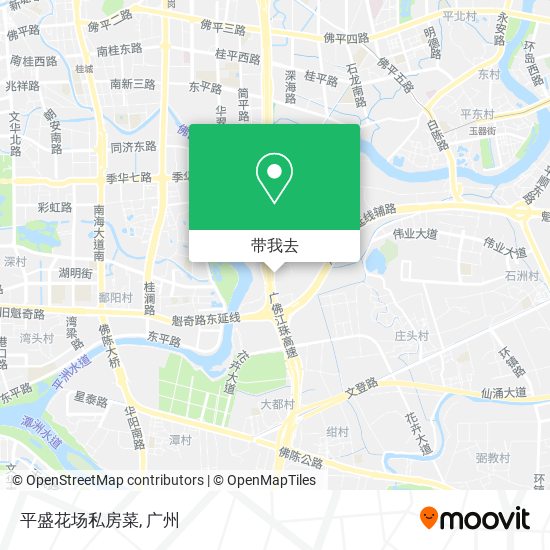平盛花场私房菜地图