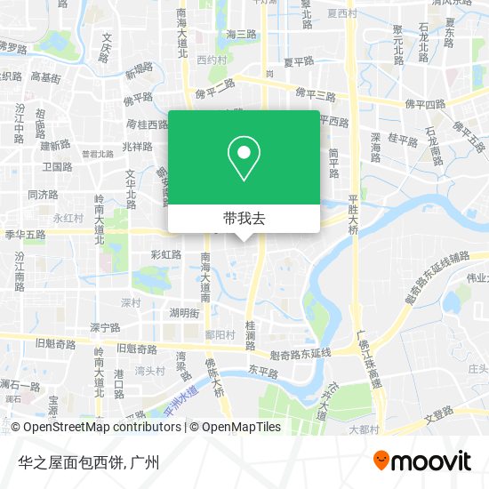 华之屋面包西饼地图