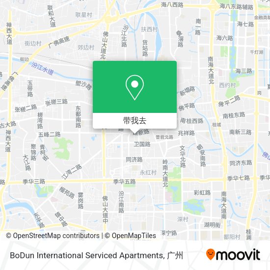 BoDun International Serviced Apartments地图