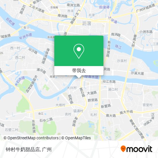 钟村牛奶甜品店地图