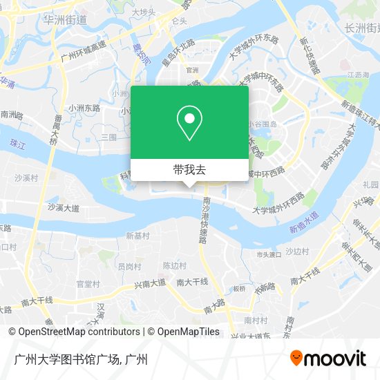 广州大学图书馆广场地图