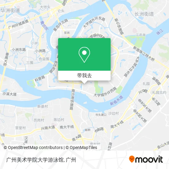 广州美术学院大学游泳馆地图