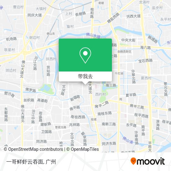 一哥鲜虾云吞面地图