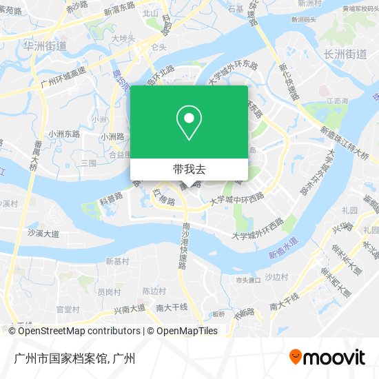 广州市国家档案馆地图