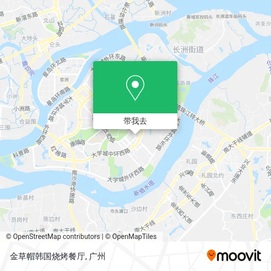 金草帽韩国烧烤餐厅地图