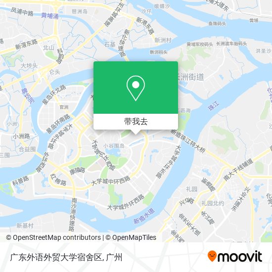 广东外语外贸大学宿舍区地图