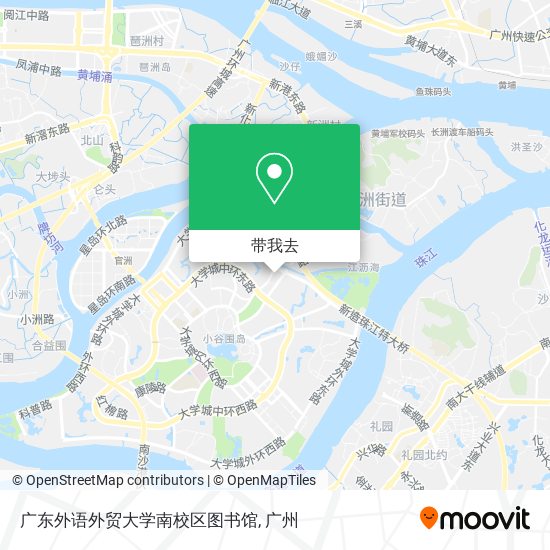 广东外语外贸大学南校区图书馆地图