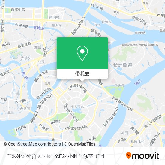 广东外语外贸大学图书馆24小时自修室地图