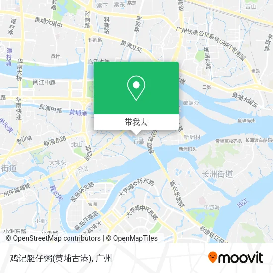 鸡记艇仔粥(黄埔古港)地图