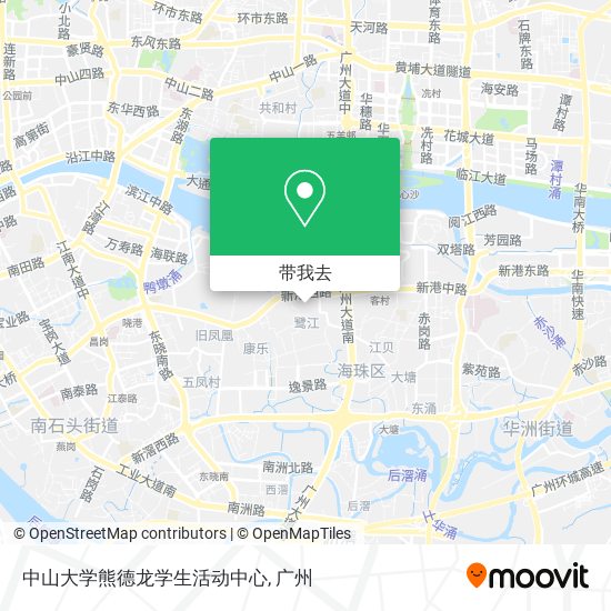 中山大学熊德龙学生活动中心地图