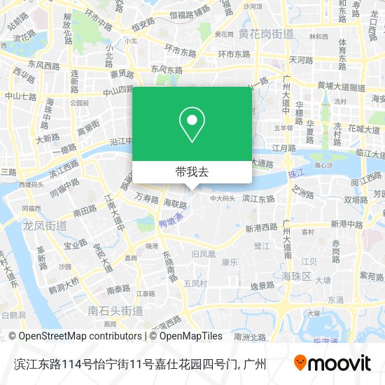 滨江东路114号怡宁街11号嘉仕花园四号门地图