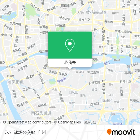 珠江泳场公交站地图