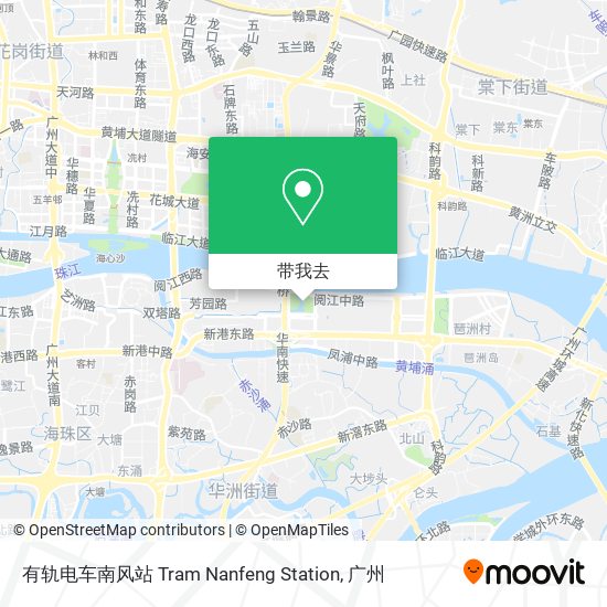 有轨电车南风站 Tram Nanfeng Station地图