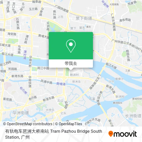 有轨电车琶洲大桥南站 Tram Pazhou Bridge South Station地图