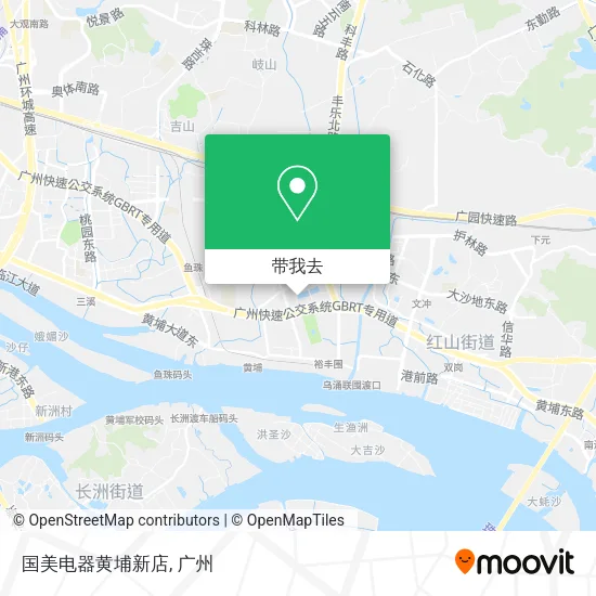 国美电器黄埔新店地图
