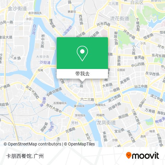 卡朋西餐馆地图