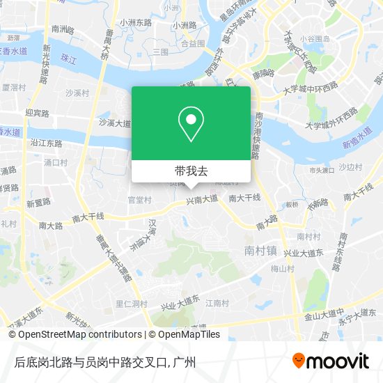 后底岗北路与员岗中路交叉口地图