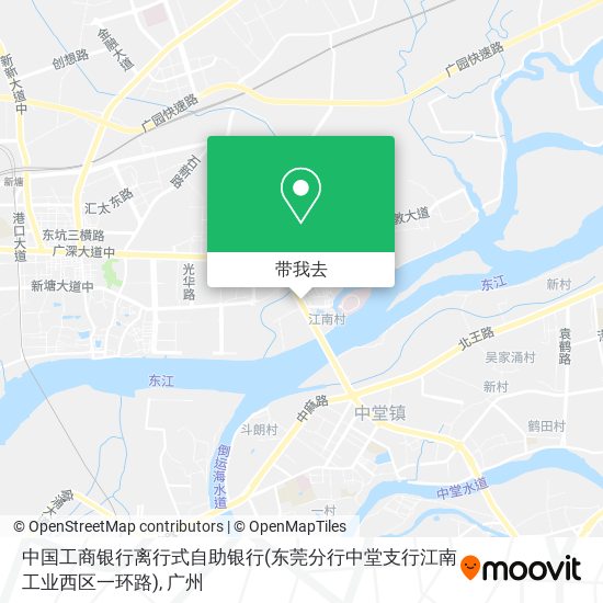 中国工商银行离行式自助银行(东莞分行中堂支行江南工业西区一环路)地图