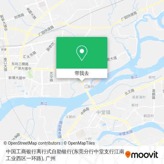 中国工商银行离行式自助银行(东莞分行中堂支行江南工业西区一环路)地图