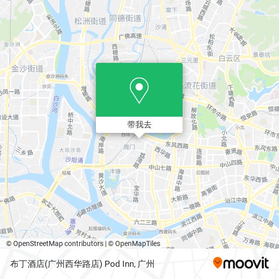 布丁酒店(广州西华路店) Pod Inn地图