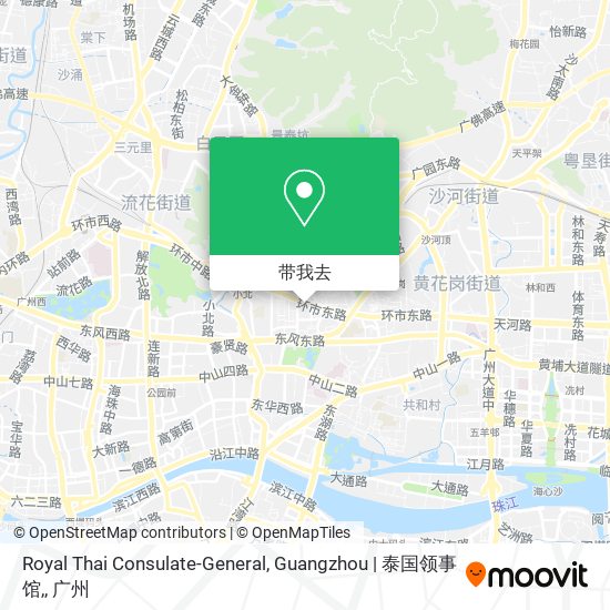 Royal Thai Consulate-General, Guangzhou | 泰国领事馆,地图