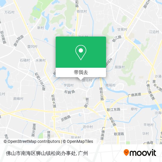 佛山市南海区狮山镇松岗办事处地图