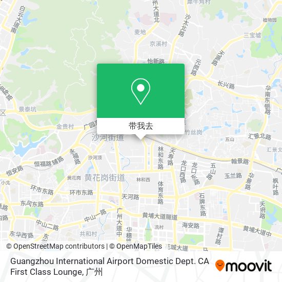 Guangzhou International Airport Domestic Dept. CA First Class Lounge地图