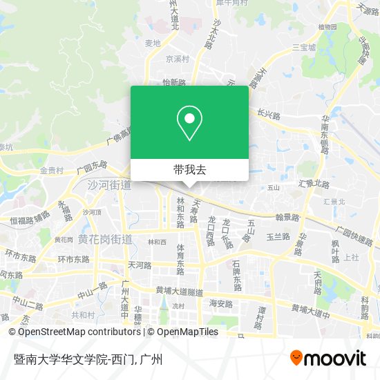暨南大学华文学院-西门地图