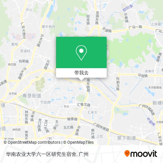 华南农业大学六一区研究生宿舍地图
