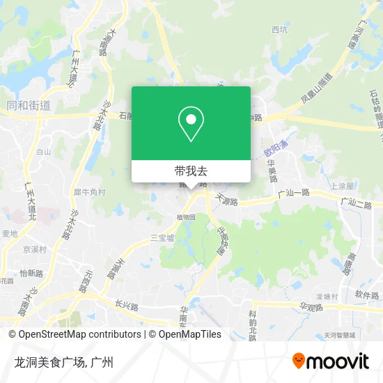 龙洞美食广场地图