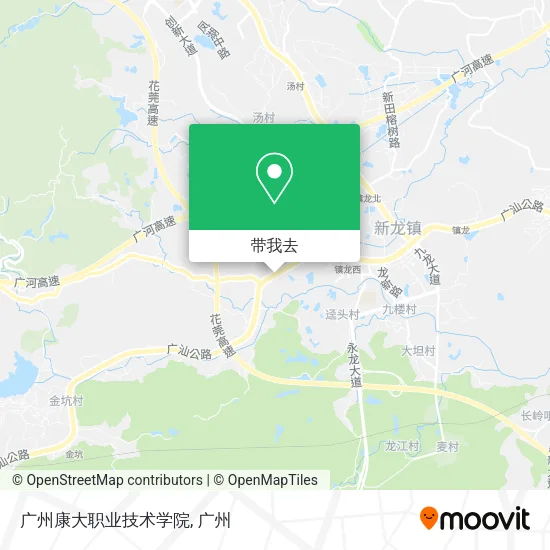 广州康大职业技术学院地图
